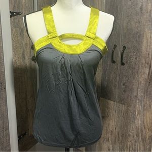 NWT The Limited Stylish Shirt Gray & Chartreuse Small